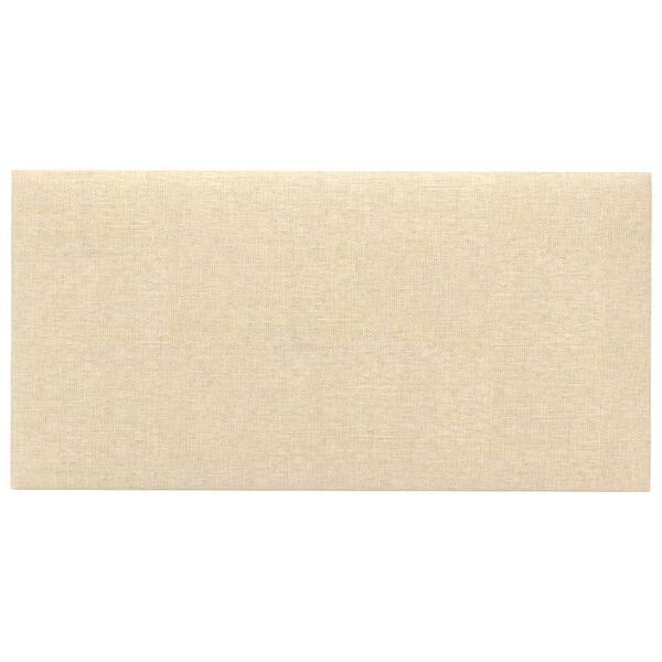 vidaXL Pannelli Murali 12 pz Crema 30x15 cm Tessuto 0,54 m²