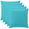 vidaXL Federa 6 pcs HEERLEN Turchese 60 x 60 cm Poliestere