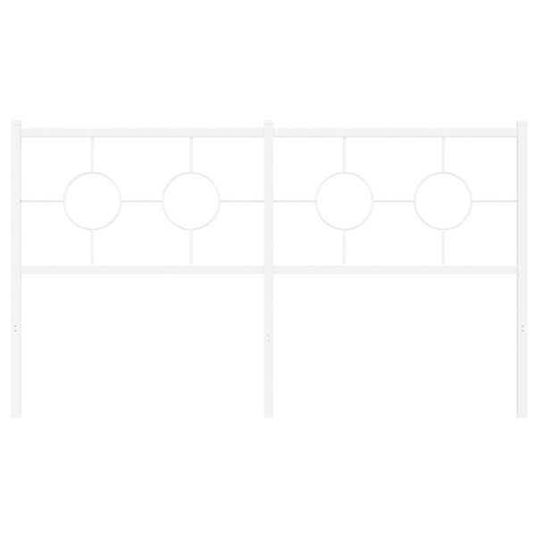 vidaXL Testiera di Ricambio in Metallo Bianco 160 cm