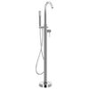 vidaXL Rubinetteria a Colonna per Vasca da Bagno Acciaio Inox 118,5 cm