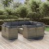 vidaXL Set Divani da Giardino 12 pz con Cuscini in Polyrattan Grigio