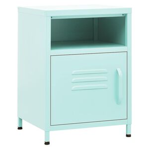 vidaXL Comodino Menta 35x35x51 cm in Acciaio