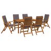 vidaXL Set da Pranzo per Giardino 6-Posti Naturale