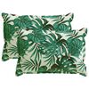 vidaXL Cuscino 2 pz HOUTEN Motivo a Foglie 40 x 60 cm Poliestere