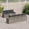 vidaXL Set Divano da Giardino 8 pcs Grigio Poly Rattan