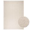 vidaXL Tappeto ZIZUR Crema 200x290 cm Aspetto Iuta Interni ed Esterni