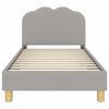 vidaXL Struttura letto bambini con testata Grigio chiaro 80 x 160 cm