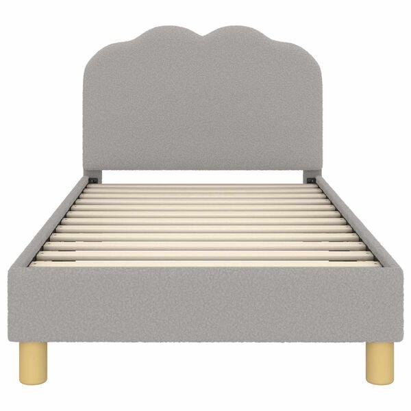 vidaXL Struttura letto bambini con testata Grigio chiaro 80 x 160 cm