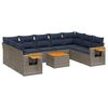 vidaXL Set Divani da Giardino 10 pz con Cuscini Grigio in Polyrattan