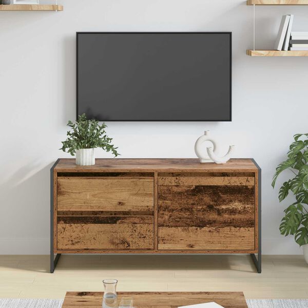 vidaXL Mobile TV Legno vecchio 100 x 36 x 49.5 cm Legno multistrato