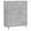 vidaXL Credenza Grigio Cemento 69,5x34x180 cm in Legno Multistrato
