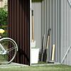 vidaXL Capanno per Legna da Giardino 245x98x159 cm in Acciaio Zincato