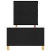 vidaXL Struttura del letto con testiera Nero 80 x 200 cm Tessuto