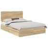 vidaXL Letto con Contenitore con cassetto Rovere Sonoma 140 x 200 cm