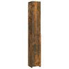 Mobiletto Porta Asciugamani Da Bagno Rovere Sonoma, Legno Multistrato, 25x26,5x170 Cm, Con Antiribaltamento - 5