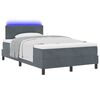 vidaXL Letto a Sorgente LED Grigio scuro 120 x 190 cm Velluto