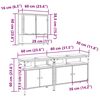 vidaXL Set di mobili per il bagno 3 pcs Marrone Legno multistrato