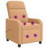 vidaXL Poltrona Massaggiante Beige Boucl&eacute;