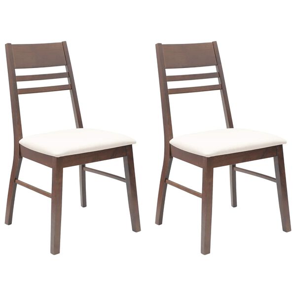 vidaXL Sedie da pranzo 2 pcs Marrone Chiaro 43 x 54 x 89 cm