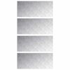 vidaXL Gradini per Scale 4 pz 90 x 40 cm Argento Alluminio