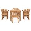 vidaXL Set da Pranzo da Giardino 7 pz in Legno Massello di Teak