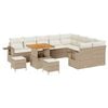 vidaXL Set Divano da Giardino 12 pz 11-Numero di posti Beige e Crema