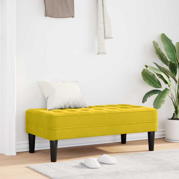 vidaXL panchina Giallo 113 x 57 x 39 cm Velluto