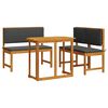 vidaXL Set Bistro da Giardino 3 pcs Marrone Legno di Acacia Massello