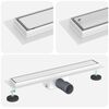 vidaXL Drenaggio doccia 2 in 1 Argento 60 cm Acciaio Inox 304