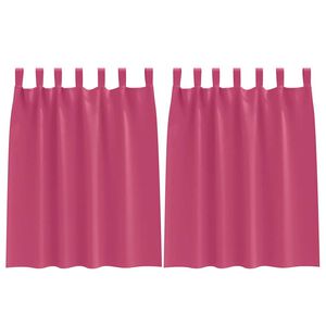 vidaXL Tende Blackout con Anelli 2 pcs Rosa Vivo 140 x 140 cm