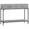 vidaXL Tavolino Consolle Grigio Sonoma 100x34,5x75cm Legno Multistrato