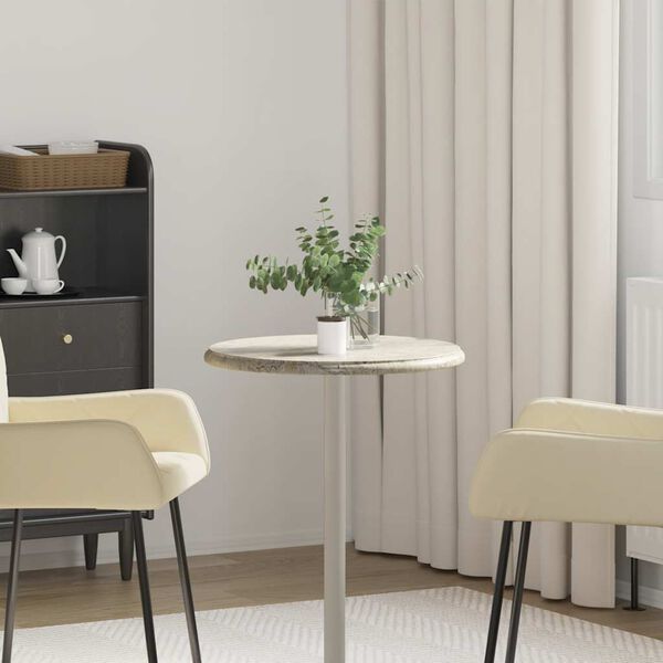 vidaXL Piano per Tavolo Grigio &Oslash;50x2,5 cm in Marmo