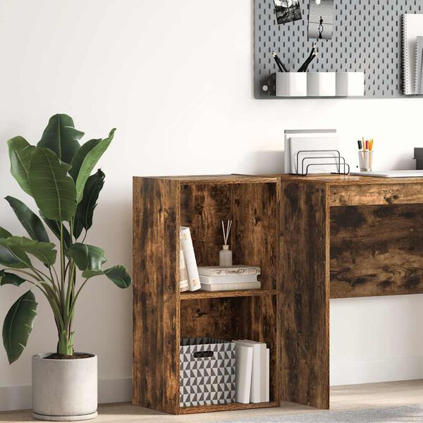 vidaXL Libreria Rovere Fumo 40x30x77 cm in Legno Multistrato