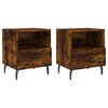 vidaXL Comodini 2 pz Rovere Fumo 40x35x47,5 cm in Legno Multistrato