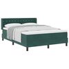 vidaXL Letto a molle con testiera Verde Scuro 190 x 140 cm Velluto