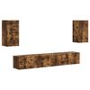 vidaXL Set mobile TV 5 pz Rovere fum&eacute; Legno ingegnerizzato