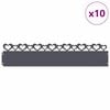 vidaXL Bordure per prato 10 pcs Antracite 103 x 0,05 x 22 cm Acciaio