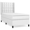 vidaXL Giroletto a Molle con Materasso Bianco 90x190 cm in Similpelle