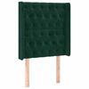 vidaXL Testiera ad Orecchio Verde Scuro 83x16x118/128 cm in Velluto