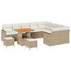 vidaXL Set Divano da Giardino 12 pz 9-Numero di posti Beige