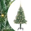 vidaXL Albero di Natale Artificiale Imbiancato con Luci LED 120 cm