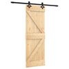 vidaXL Porta scorrevole Naturale e Nero 70 x 210 cm