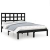 vidaXL Giroletto Nero in Legno Massello 140x190 cm