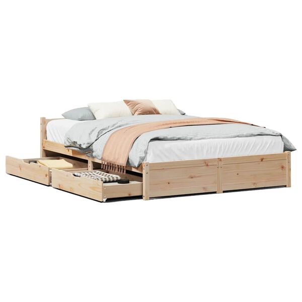 vidaXL Letto senza Materasso 150x200 cm in Legno Massello di Pino