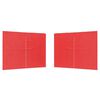 vidaXL Parete per tenda da festa 2 pcs Rosso 300 x 195 cm PE e Acciaio