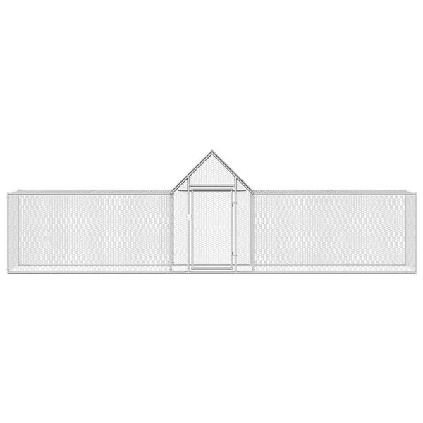 vidaXL Pollaio 5x1x1,5 m in Acciaio Zincato