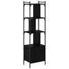 vidaXL Libreria Rovere Nero 44,5 x 30 x 154,5 cm Legno multistrato