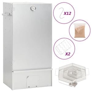 vidaXL Forno Affumicatore BBQ Generatore Fumo Freddo Acciaio Zincato