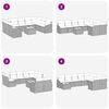 vidaXL Set Divano da Giardino 10 pcs Grigio chiaro Poly Rattan