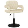 vidaXL Sedie da Pranzo Girevoli 4 pz Crema in Tessuto